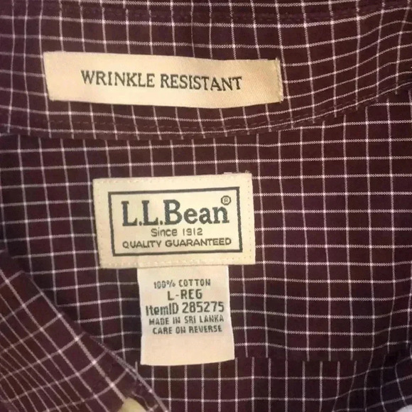 LL Bean wrinkle resistant button down shirt L - Picture 2 of 2